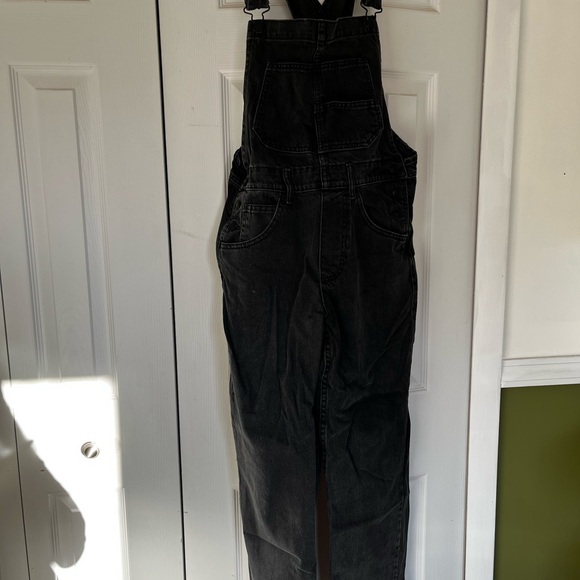 Black Denim Overalls - Picture 2 of 3